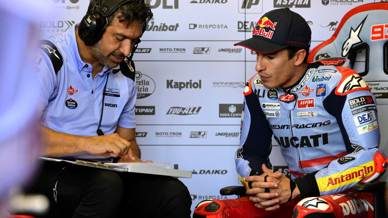 Frankie Carchedi and Marc Marquez
